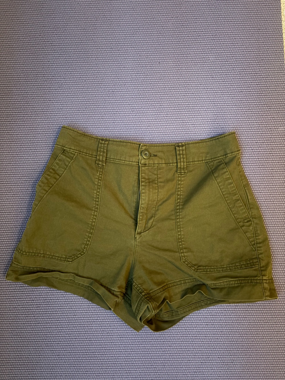 High-Waist Green Women’s Utility Shorts Old Navy Small